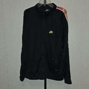 (J25) Nike Black Track Jacket with Yellow Logo